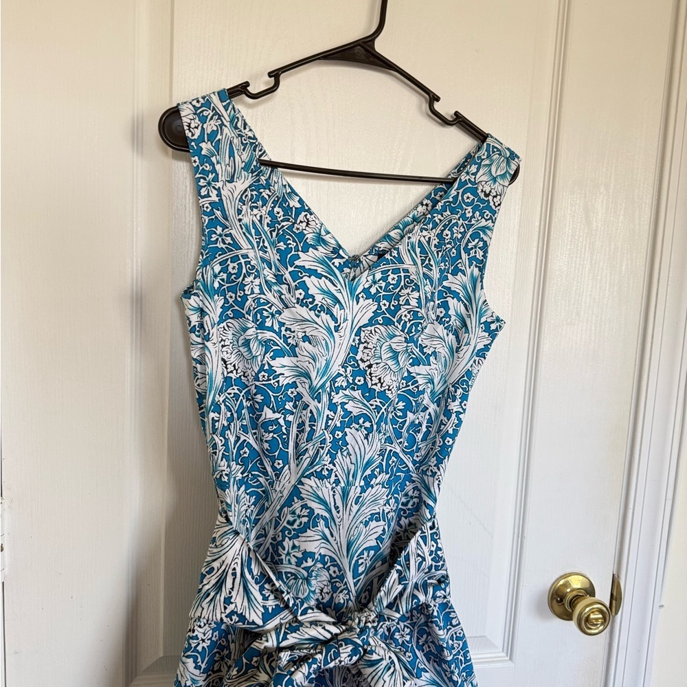 SAMANTHA SUNG Amanda Blue Floral Dress - Picture 5 of 10